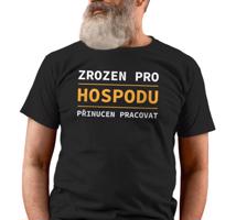 Manboxeo Pánské tričko s potiskem “Zrozen pro hospodu”