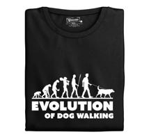 Pánské tričko s potiskem "Evolution of Dog walking"