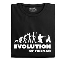 Pánské tričko s potiskem "Evolution of Fireman"