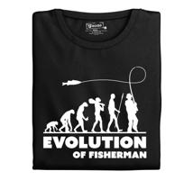 Pánské tričko s potiskem "Evolution of Fisherman"
