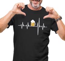 Pánské tričko s potiskem "Srdeční tep Pivo"