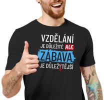 Pánské tričko s potiskem “Vzdělání je důležité”