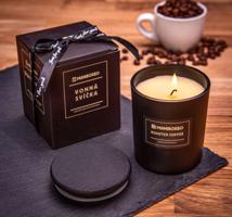 Svíčka s dřevěným víčkem - Pražená káva 150 g