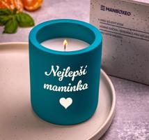 Svíčka v betonu - Limetková bazalka & Mandarínka 300 g