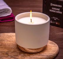 Velká svíčka v keramice - Fresh Linen 400 g