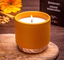 Velká svíčka v keramice - Santalové dřevo & Vanilka 400 g